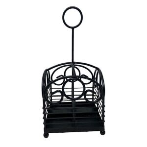 Mesa | Scroll Picnic Caddy Black Metal